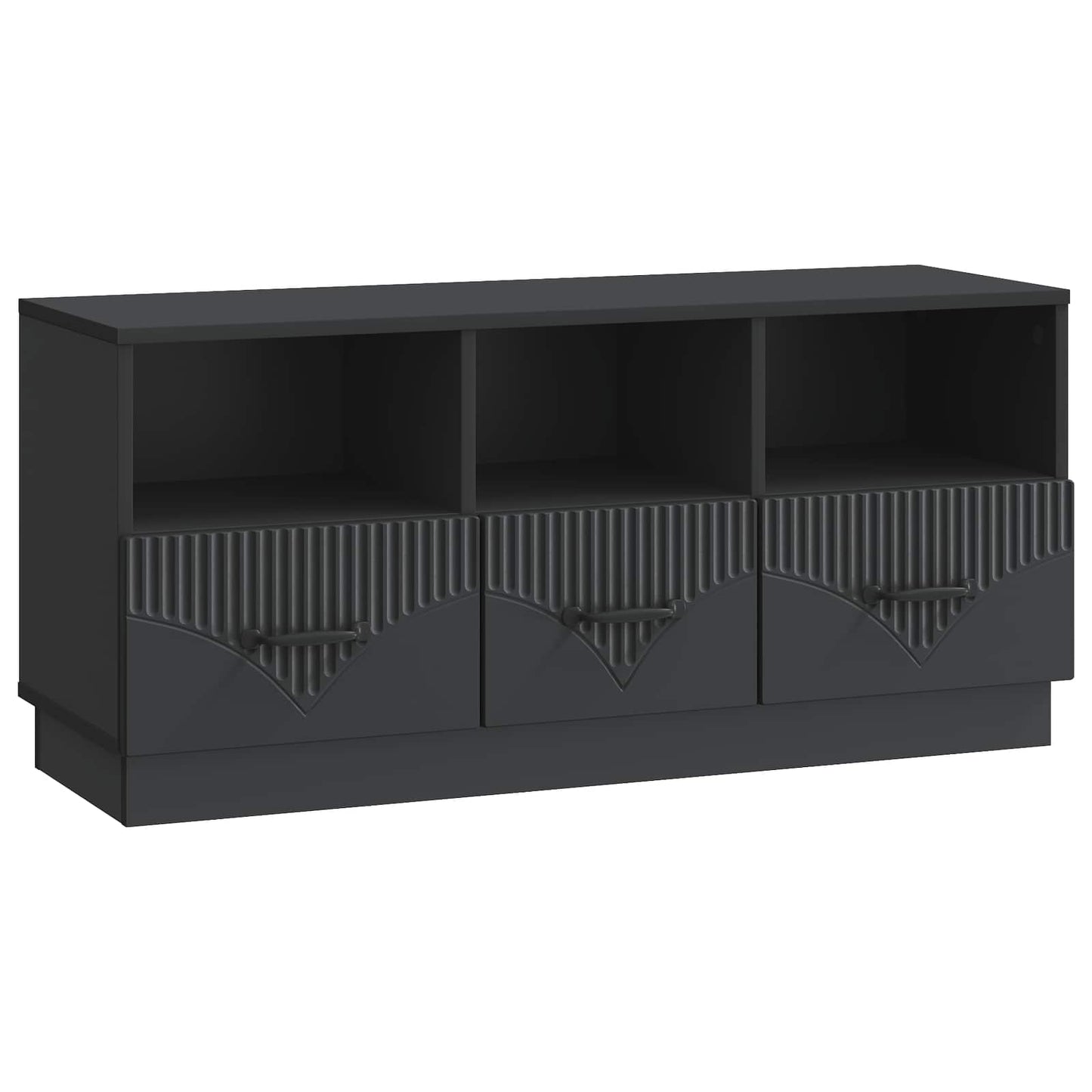 Mobile TV Nero 102 x 34,5 x 47 cm Legno ingegnerizzato | homemem39