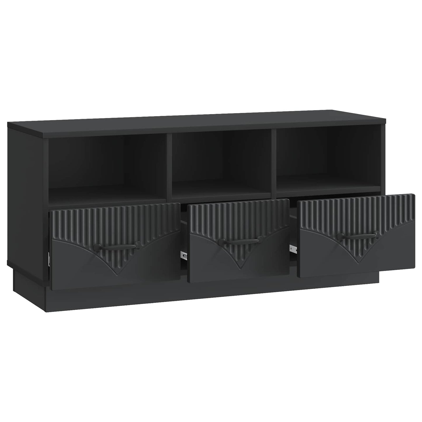 Mobile TV Nero 102 x 34,5 x 47 cm Legno ingegnerizzato | homemem39
