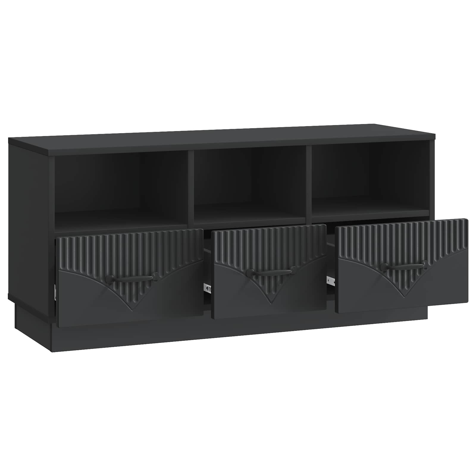 Mobile TV Nero 102 x 34,5 x 47 cm Legno ingegnerizzato | homemem39