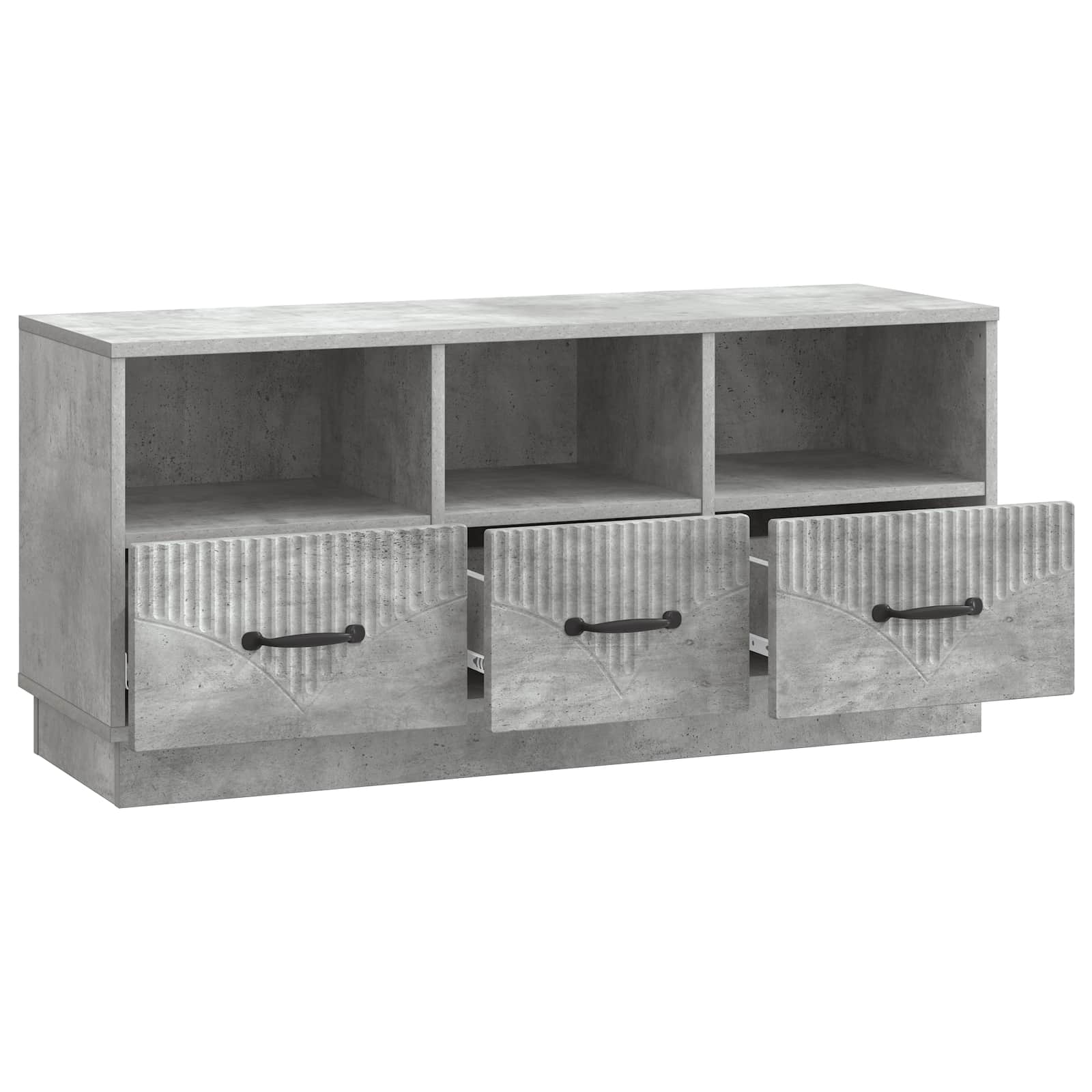 Mobile TV con cassetto Grigio Cemento 102 x 34,5 x 47 cm | homemem39