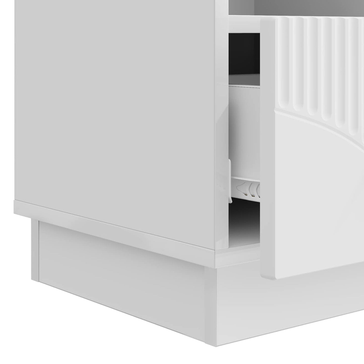 Mobile TV Bianco Lucido 102 x 34,5 x 47 cm Legno ingegnerizzato | homemem39