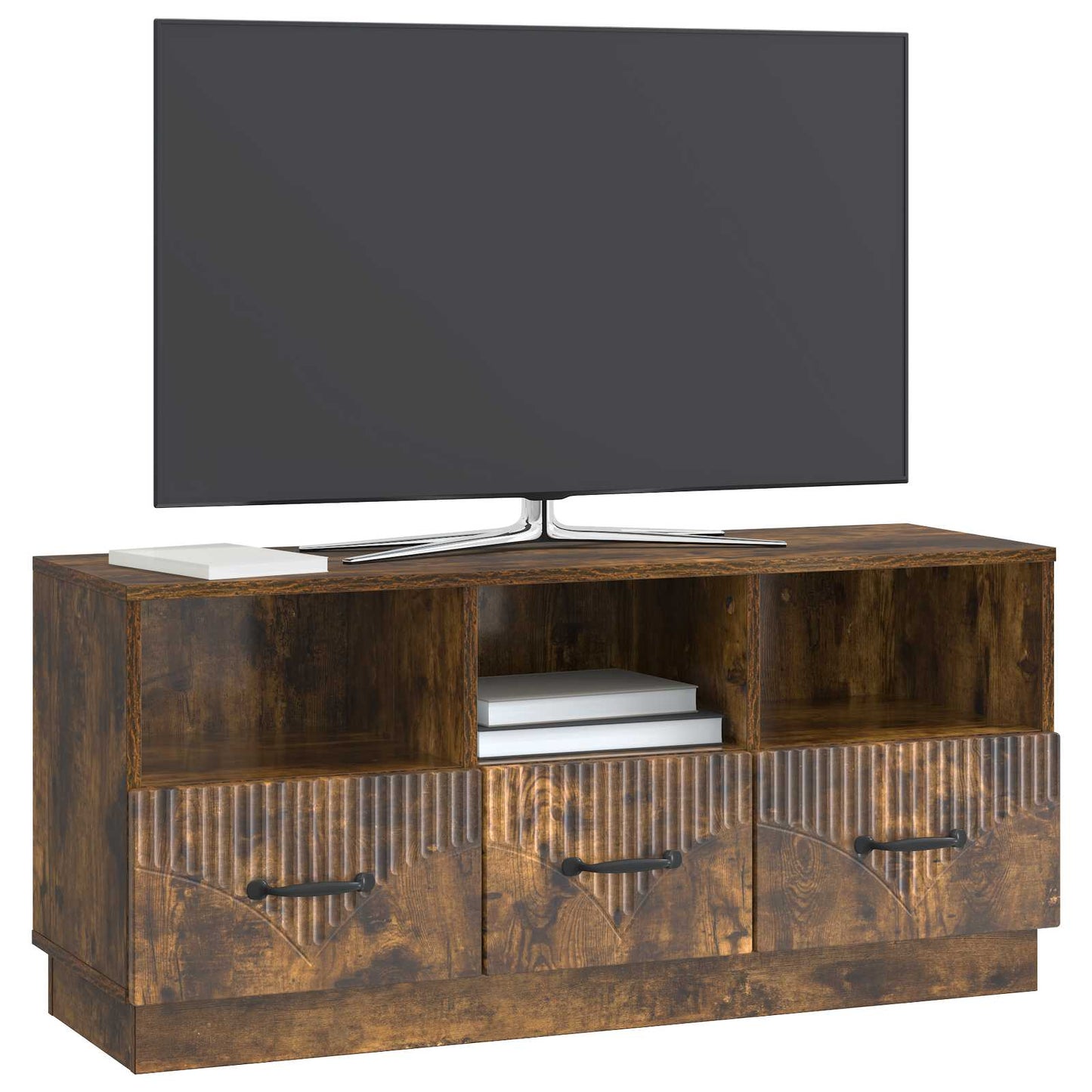 Mobile TV Rovere Fumo 102 x 34,5 x 47 cm Legno ingegnerizzato | homemem39