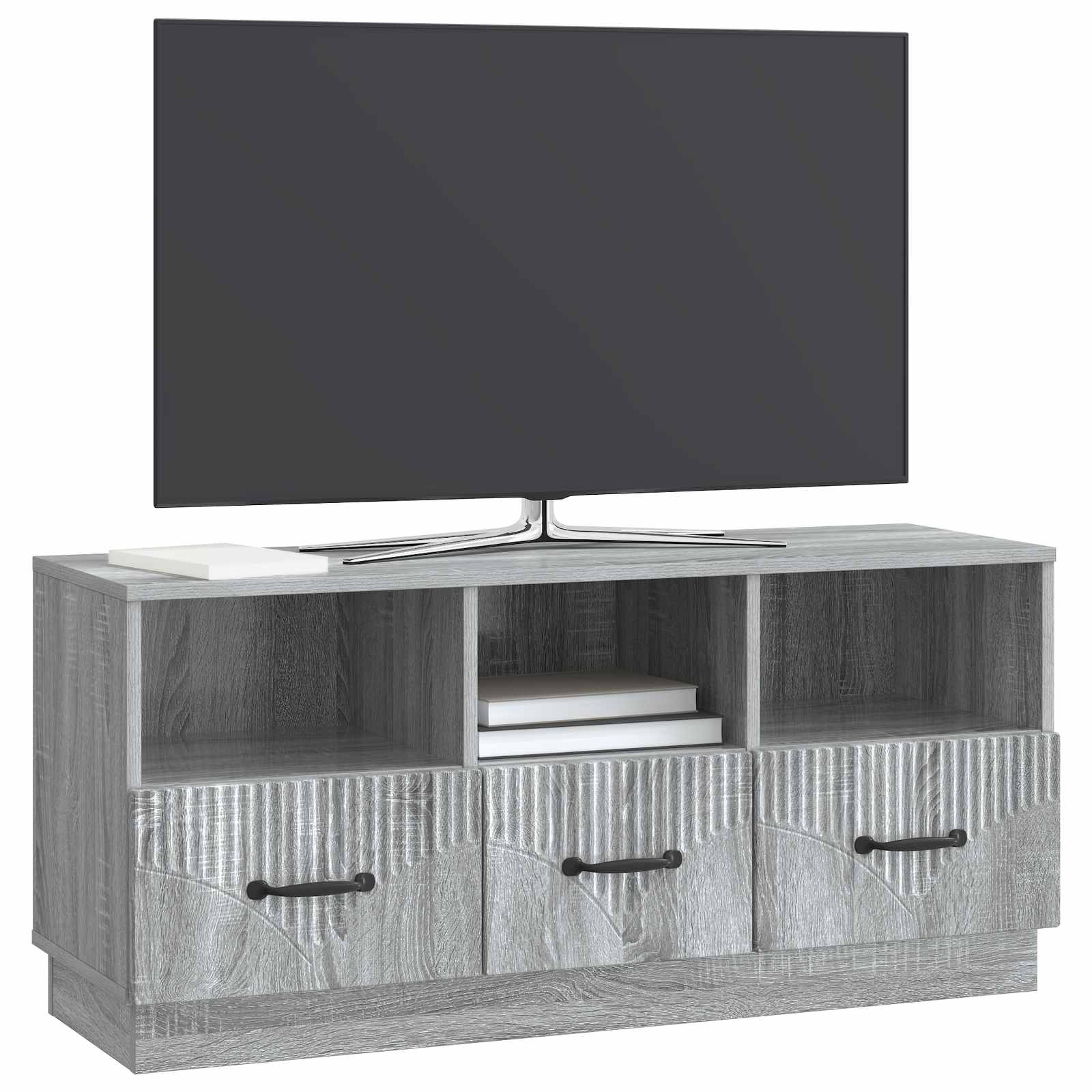 Mobile TV Grigio Sonoma 102 x 34,5 x 47 cm Legno ingegnerizzato | homemem39