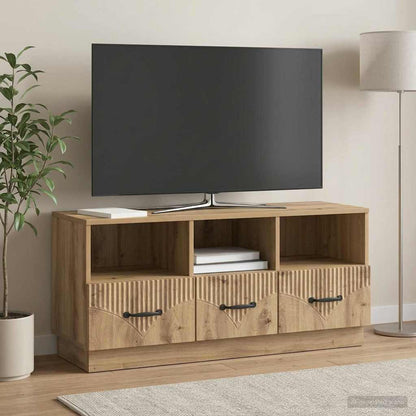 Mobile TV con cassetto Rovere Artigianale 102 x 34,5 x 47 cm