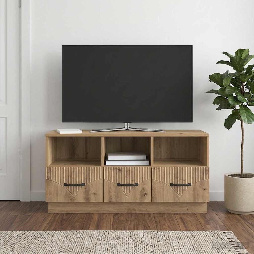Mobile TV con cassetto Rovere Artigianale 102 x 34,5 x 47 cm