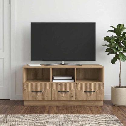 Mobile TV con cassetto Rovere Artigianale 102 x 34,5 x 47 cm