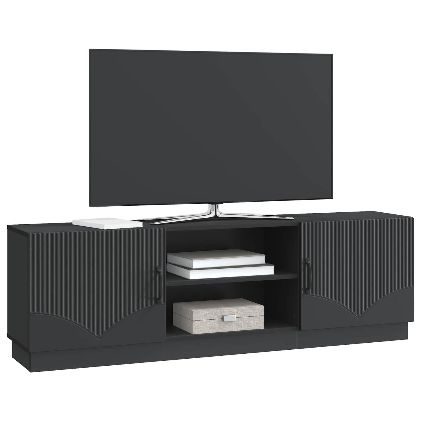 Mobile TV Nero 150 x 31 x 47 cm Legno ingegnerizzato