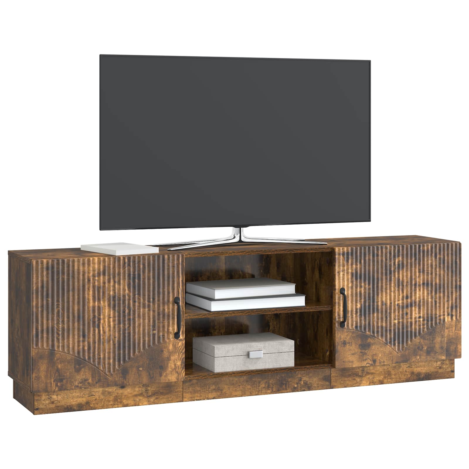Mobile TV Rovere Fumo 150 x 31 x 47 cm Legno ingegnerizzato | homemem39