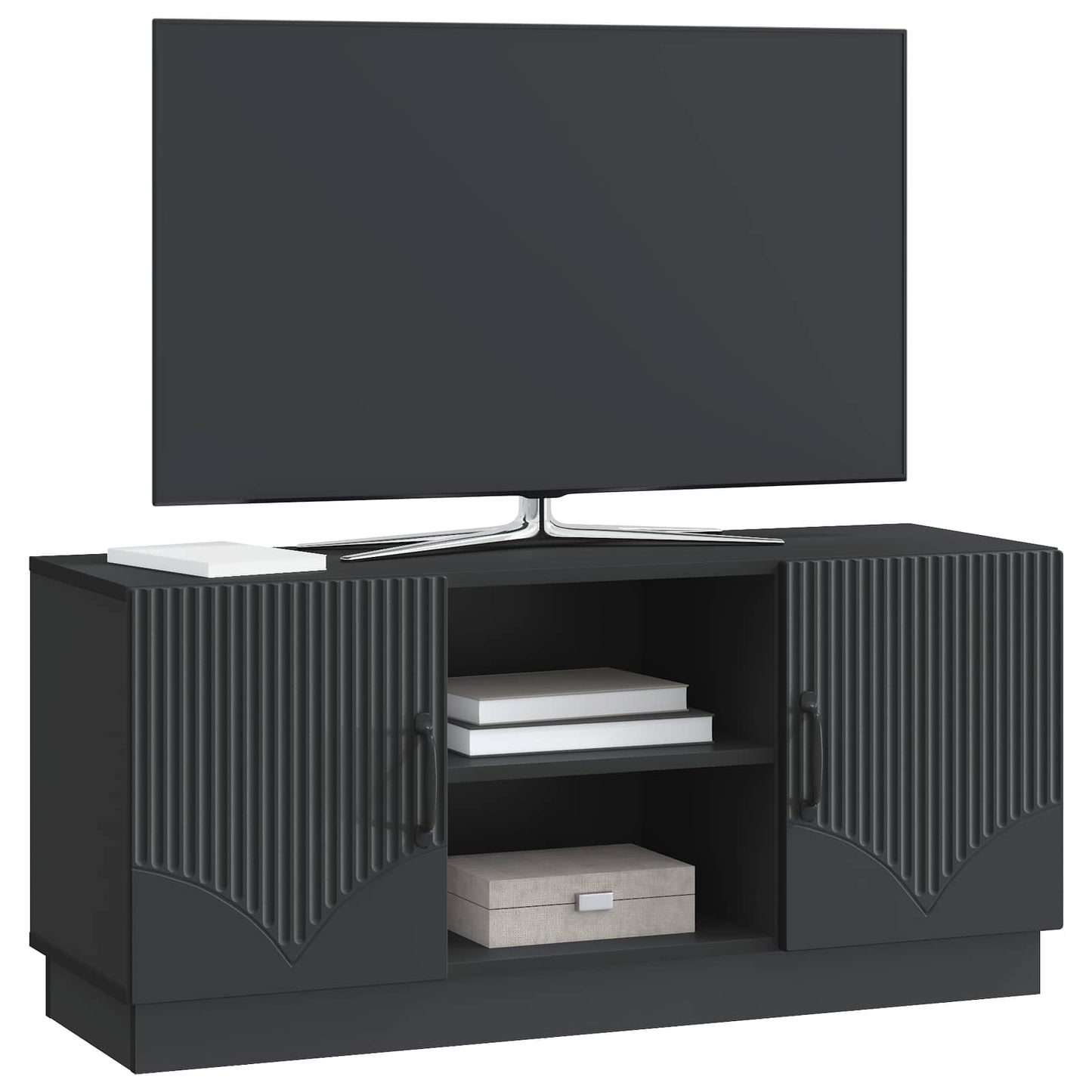 Mobile TV Nero 102 x 34,5 x 47 cm Legno ingegnerizzato
