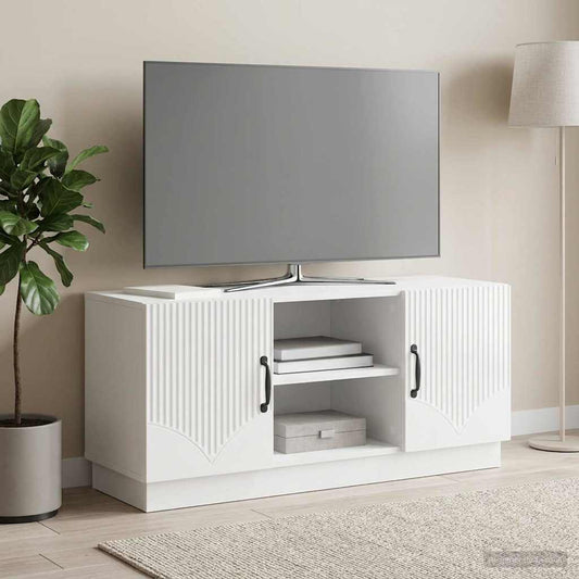 Mobile TV Bianco Lucido 102 x 34,5 x 47 cm Legno ingegnerizzato