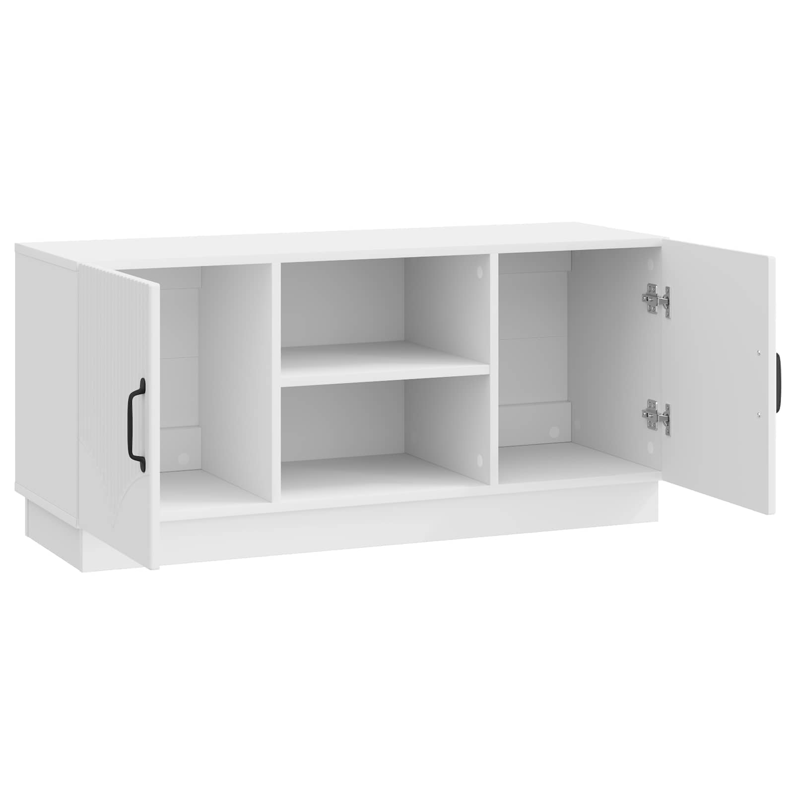 Mobile TV Bianco Lucido 102 x 34,5 x 47 cm Legno ingegnerizzato | homemem39