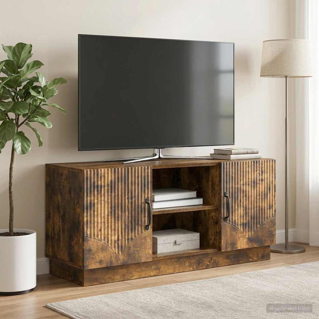 Mobile TV Rovere Fumo 102 x 34,5 x 47 cm Legno ingegnerizzato
