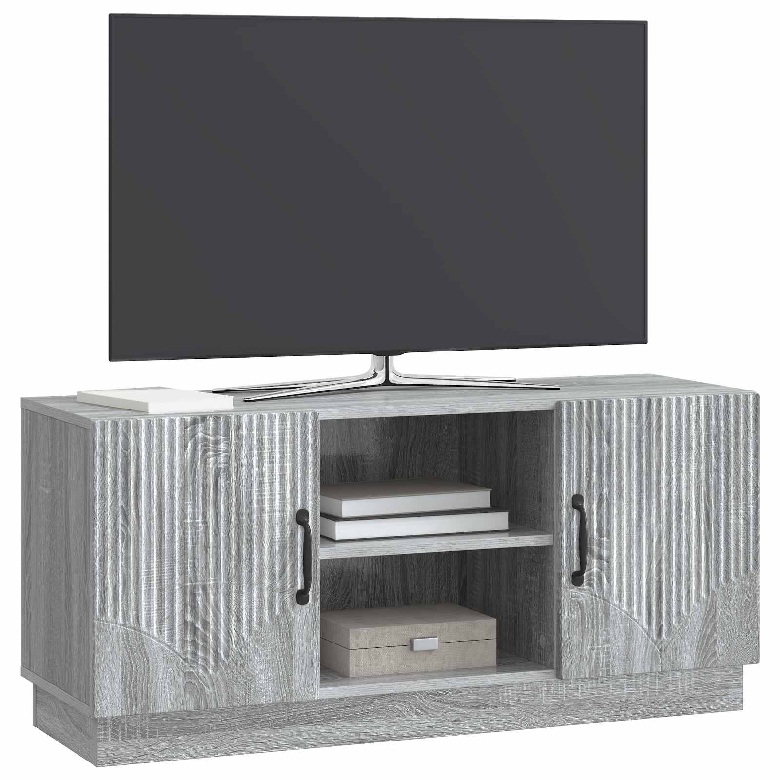 Mobile TV Grigio Sonoma 102 x 34,5 x 47 cm Legno ingegnerizzato | homemem39