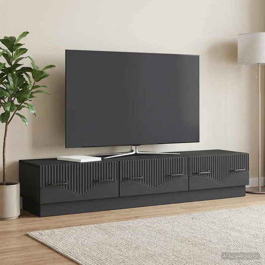 Mobile TV Nero 147 x 34,5 x 27 cm Legno ingegnerizzato