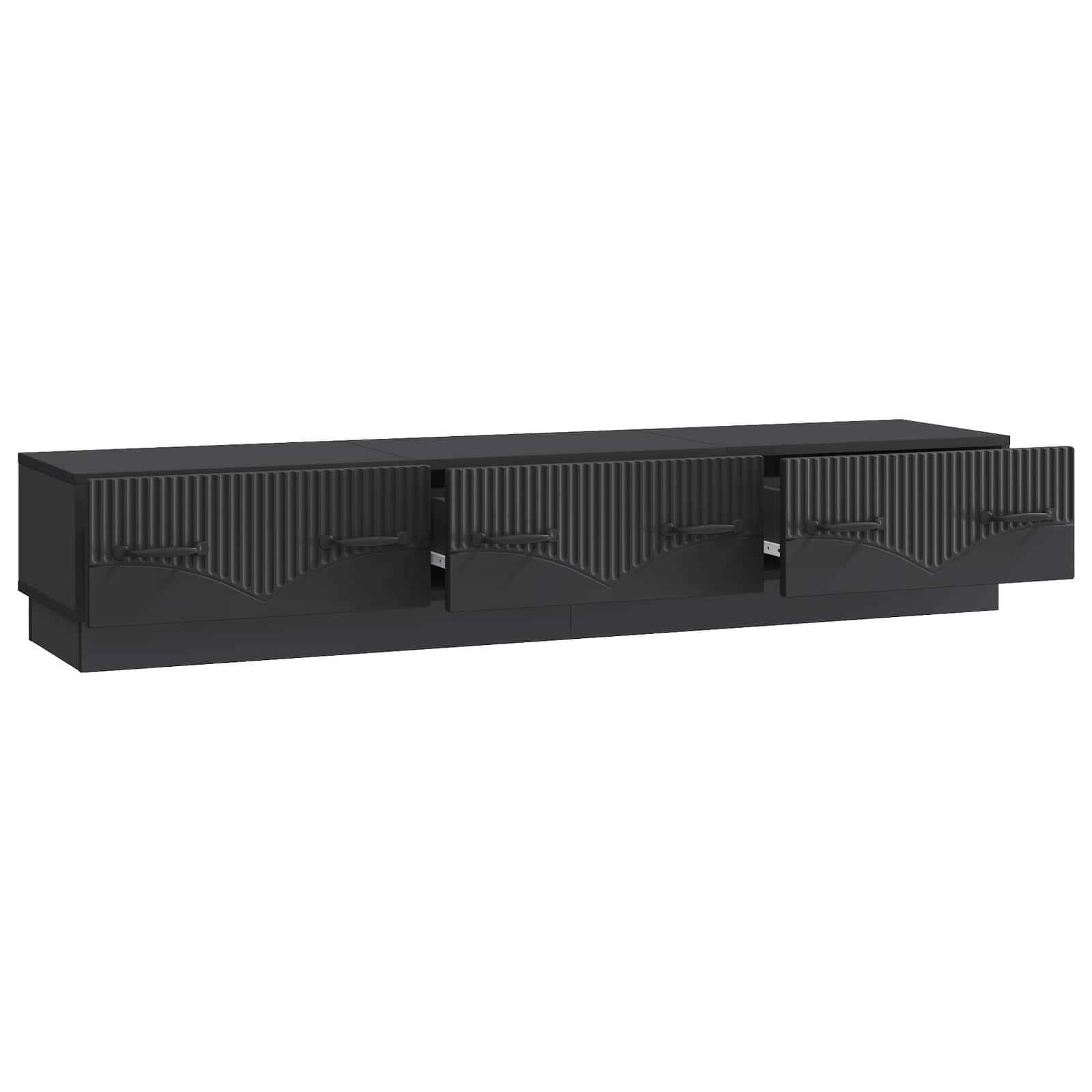 Mobile TV Nero 147 x 34,5 x 27 cm Legno ingegnerizzato | homemem39