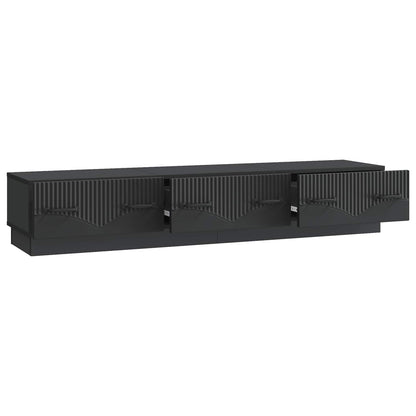 Mobile TV Nero 147 x 34,5 x 27 cm Legno ingegnerizzato