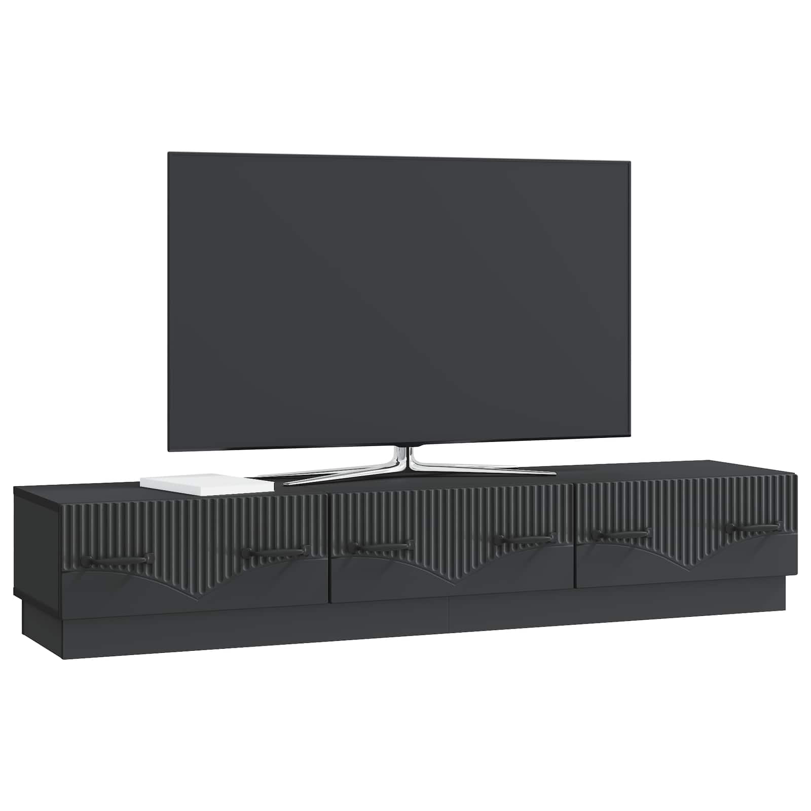 Mobile TV Nero 147 x 34,5 x 27 cm Legno ingegnerizzato | homemem39