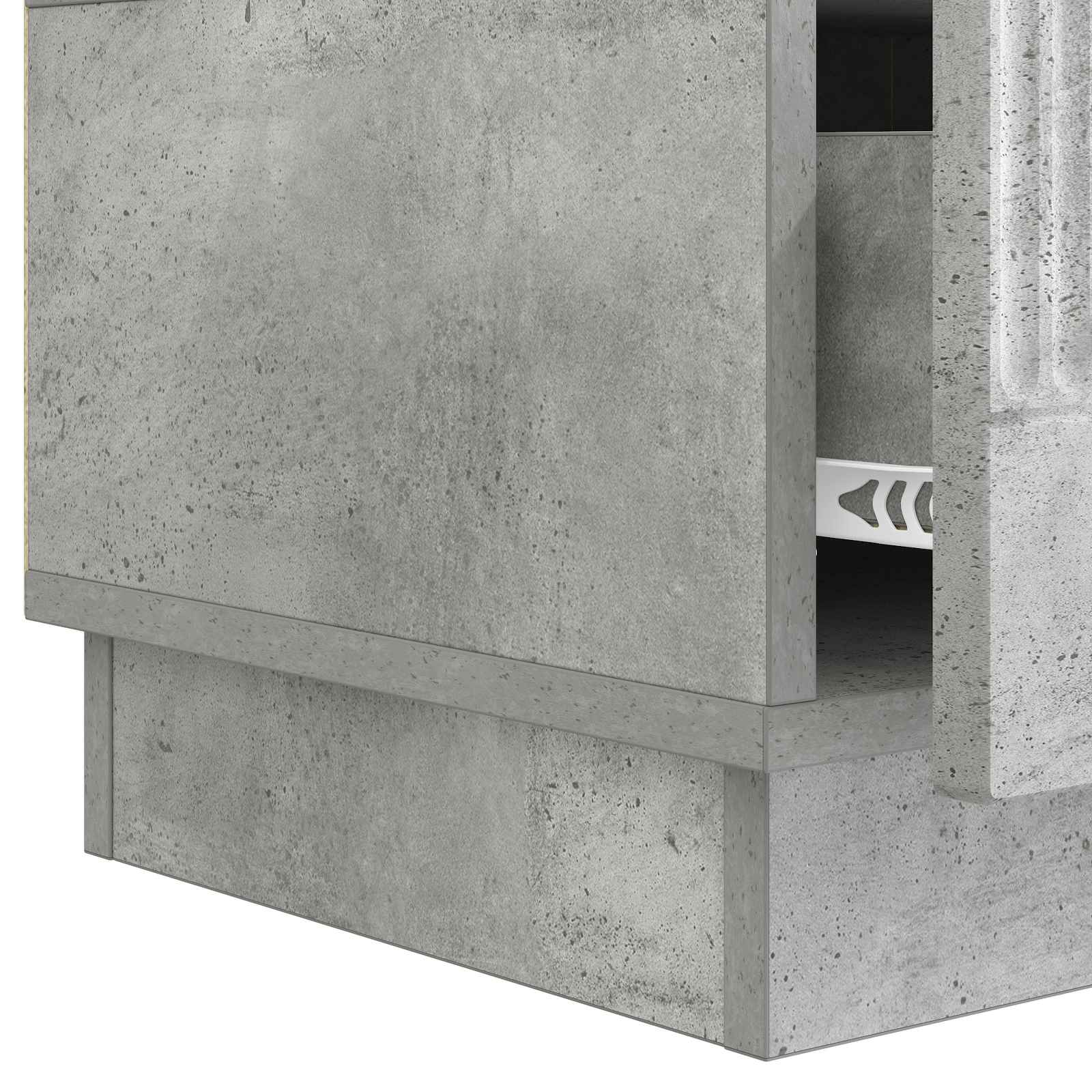 Mobile TV con cassetto Grigio Cemento 147 x 34,5 x 27 cm | homemem39