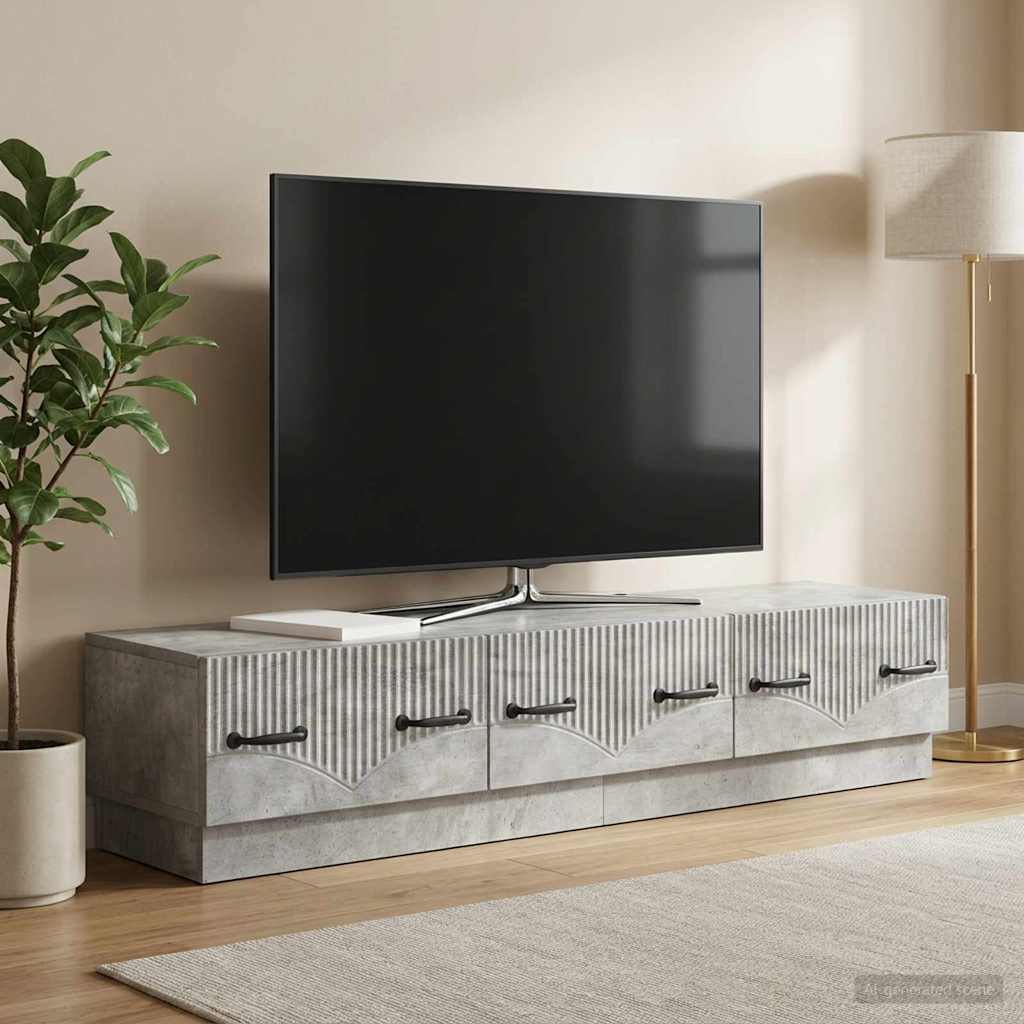 Mobile TV con cassetto Grigio Cemento 147 x 34,5 x 27 cm