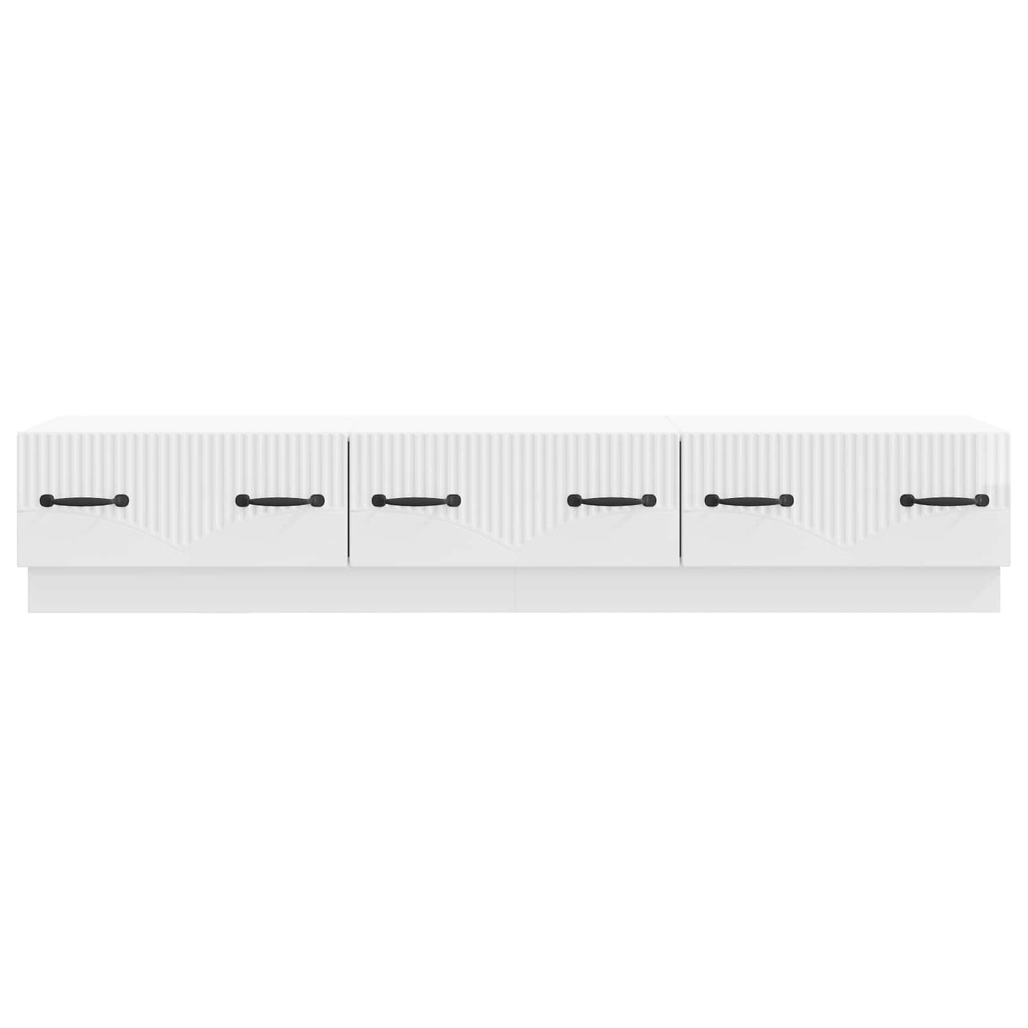 Mobile TV Bianco Lucido 147 x 34,5 x 27 cm Legno ingegnerizzato | homemem39