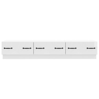 Mobile TV Bianco Lucido 147 x 34,5 x 27 cm Legno ingegnerizzato | homemem39