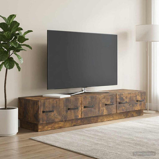 Mobile TV Rovere Fumo 147 x 34,5 x 27 cm Legno ingegnerizzato