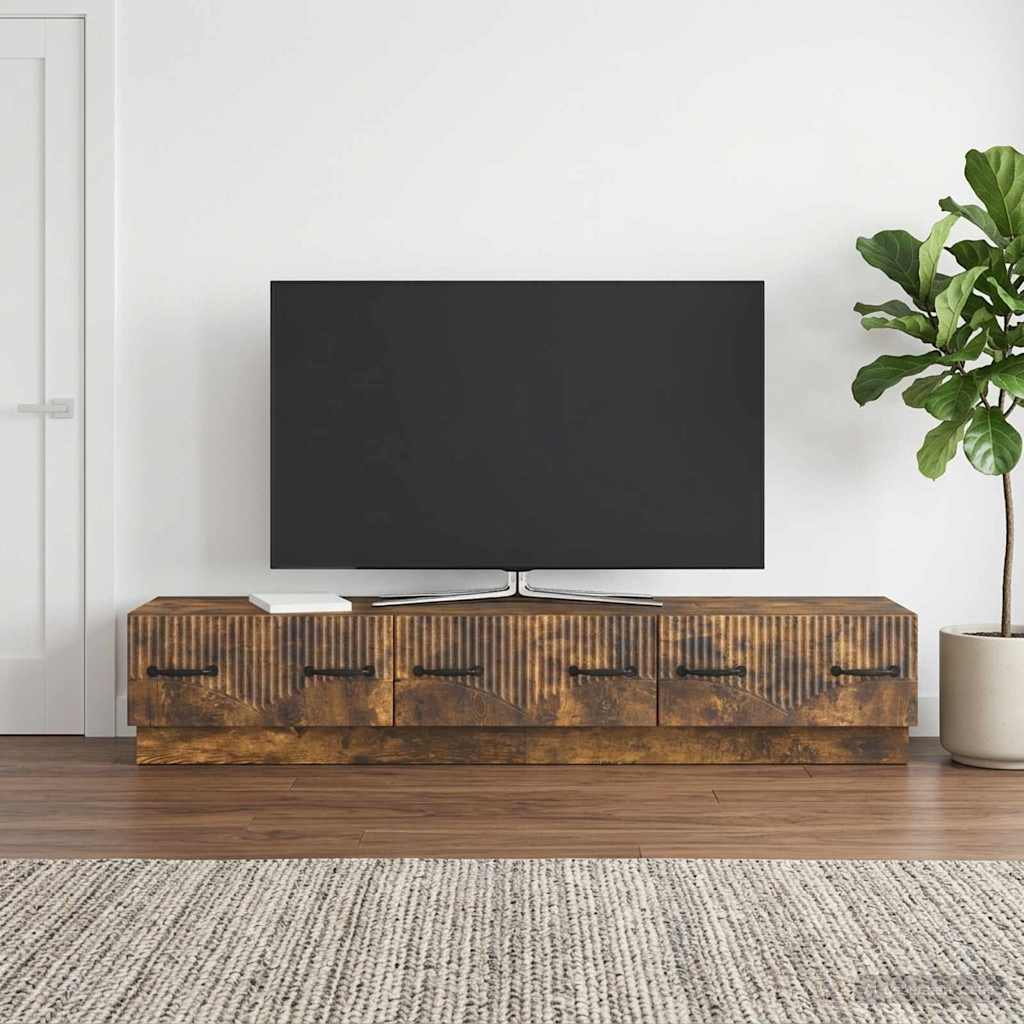 Mobile TV Rovere Fumo 147 x 34,5 x 27 cm Legno ingegnerizzato