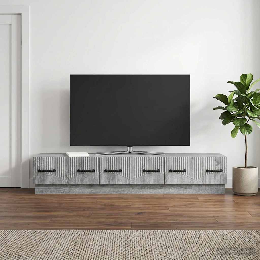 Mobile TV Grigio Sonoma 147 x 34,5 x 27 cm Legno ingegnerizzato