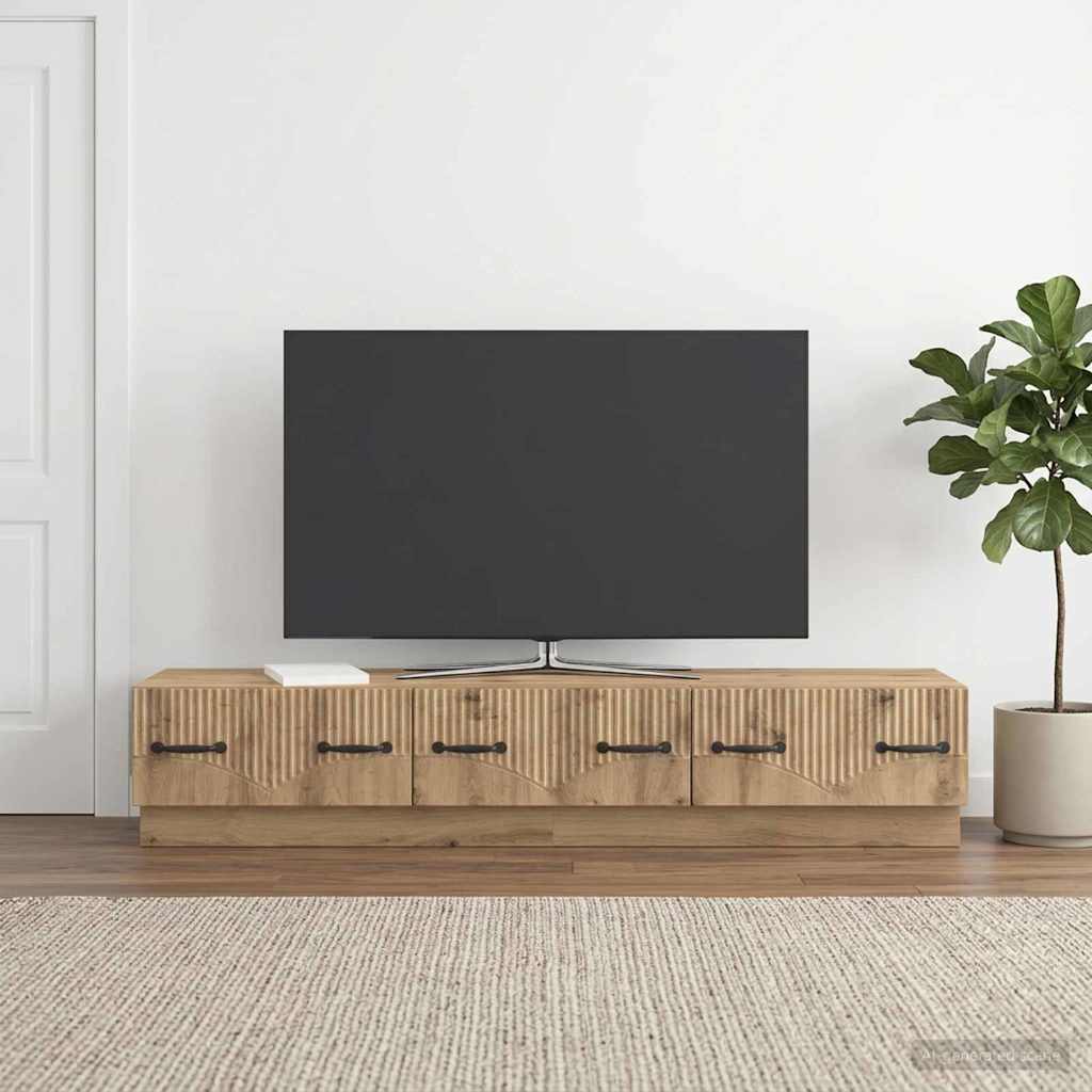 Mobile TV con cassetto Rovere Artigianale 147 x 34,5 x 27 cm