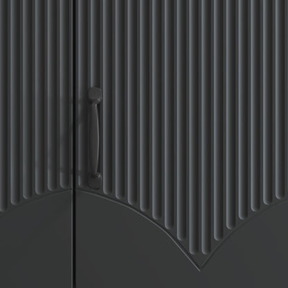 Mobile TV Nero 99 x 34,5 x 47 cm Legno ingegnerizzato
