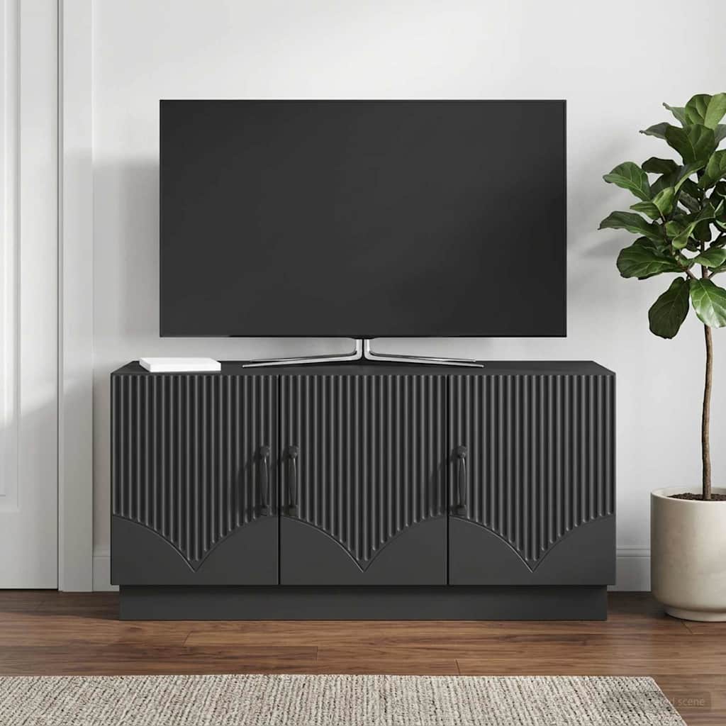 Mobile TV Nero 99 x 34,5 x 47 cm Legno ingegnerizzato