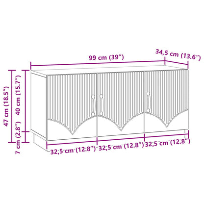 Mobile TV Nero 99 x 34,5 x 47 cm Legno ingegnerizzato | homemem39