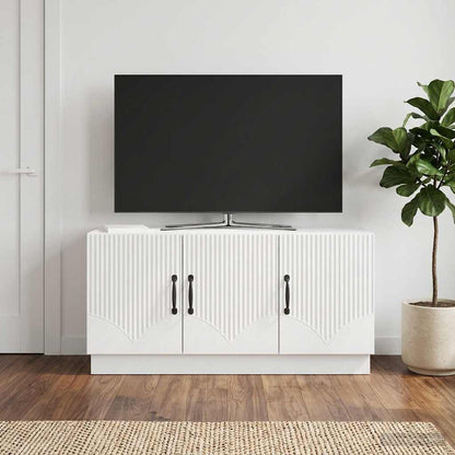 Mobile TV Bianco Lucido 99 x 34,5 x 47 cm Legno ingegnerizzato