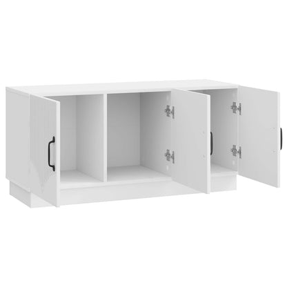 Mobile TV Bianco Lucido 99 x 34,5 x 47 cm Legno ingegnerizzato | homemem39