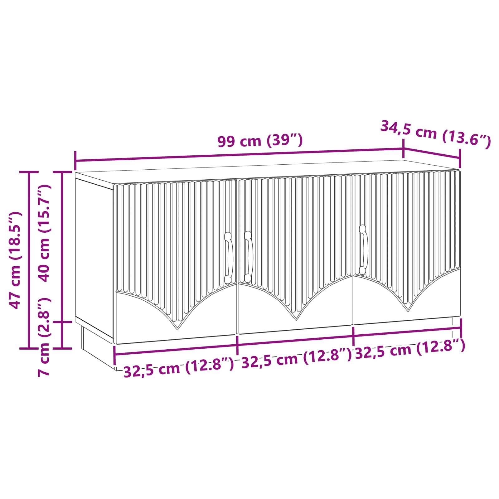 Mobile TV Rovere Fumo 99 x 34,5 x 47 cm Legno ingegnerizzato | homemem39