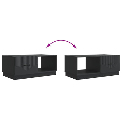 Tavolino da salotto Nero 90 x 50 x 37 cm Legno ingegnerizzato | homemem39