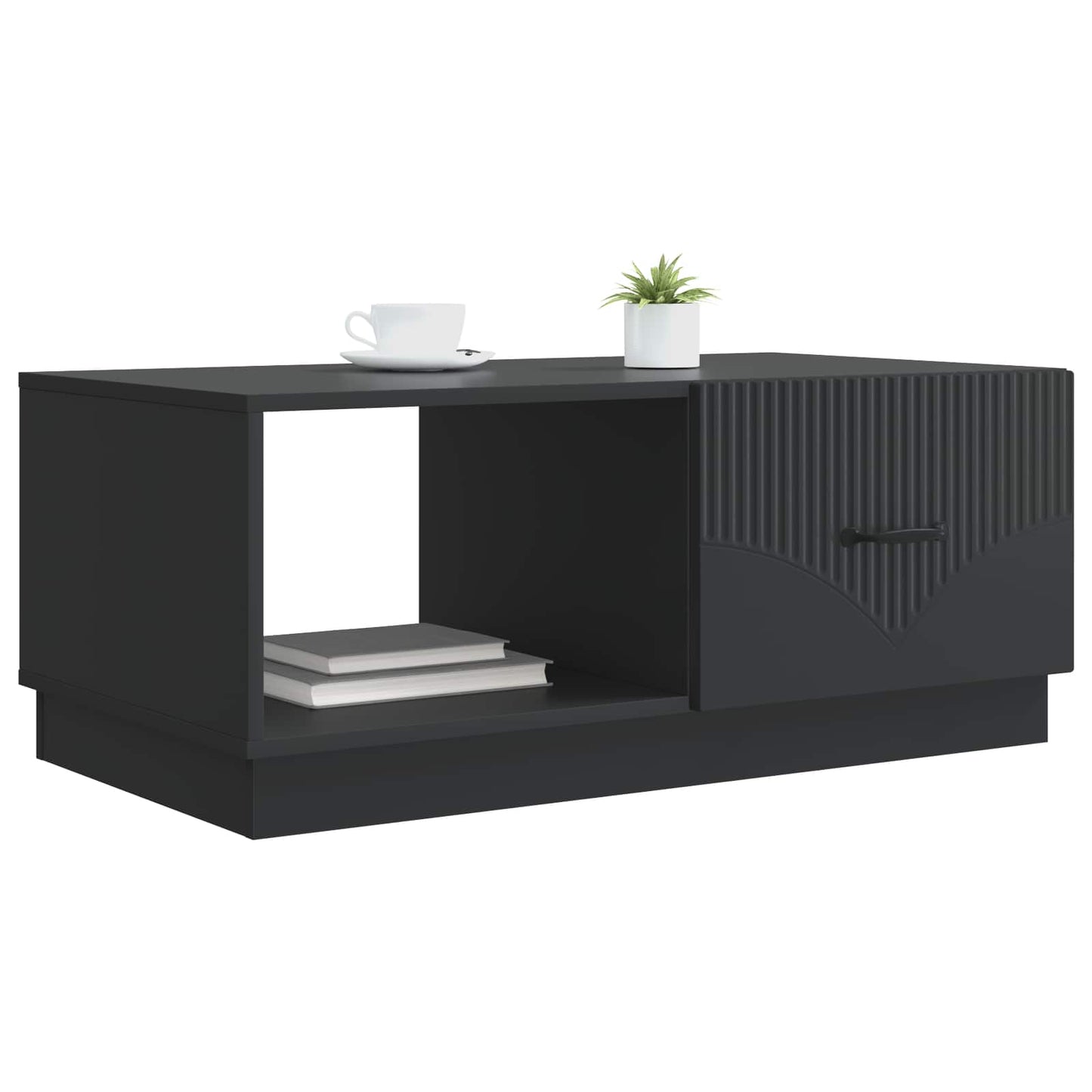 Tavolino da salotto Nero 90 x 50 x 37 cm Legno ingegnerizzato