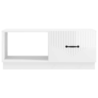 Tavolino da salotto Bianco Lucido 90 x 50 x 37 cm | homemem39