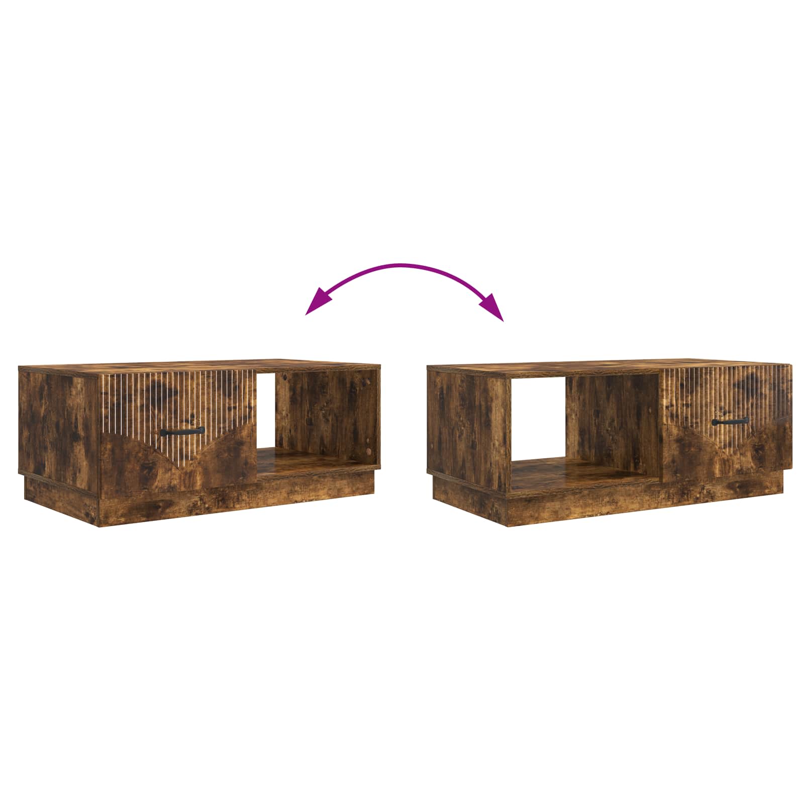 Tavolino da salotto Rovere Fumo 90 x 50 x 37 cm | homemem39