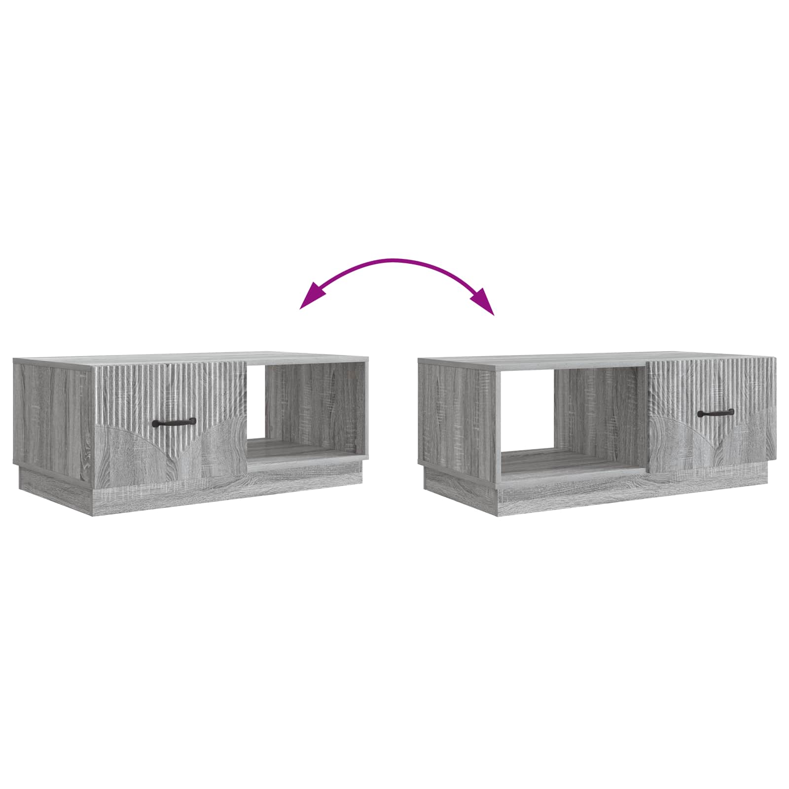 Tavolino da salotto Grigio Sonoma 90 x 50 x 37 cm | homemem39