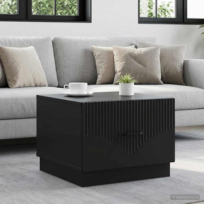 Tavolino da salotto Nero 49 x 50 x 37 cm Legno ingegnerizzato