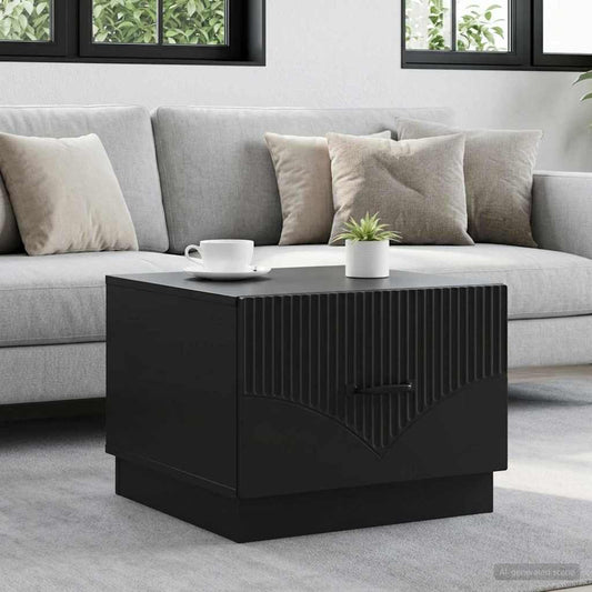 Tavolino da salotto Nero 49 x 50 x 37 cm Legno ingegnerizzato