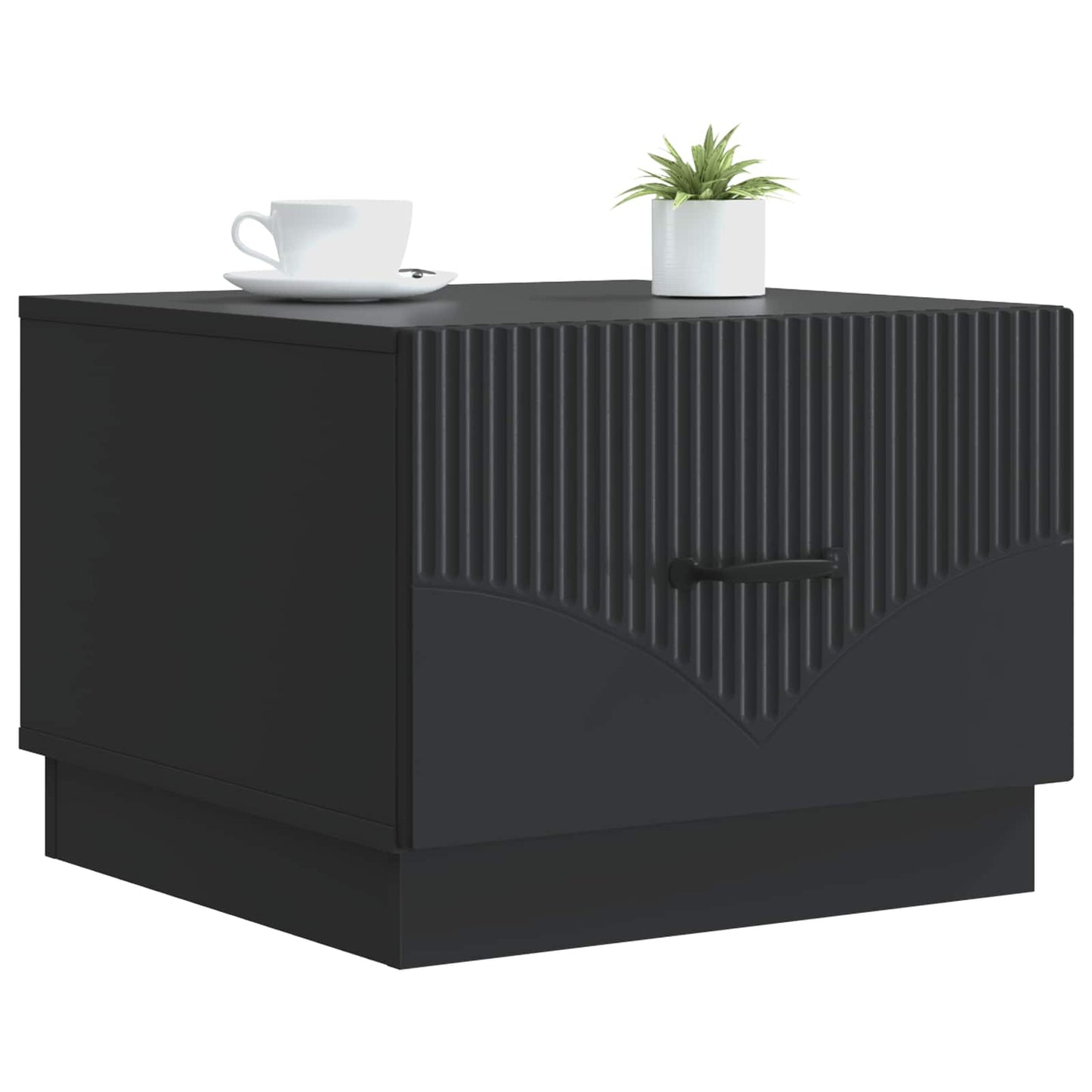 Tavolino da salotto Nero 49 x 50 x 37 cm Legno ingegnerizzato