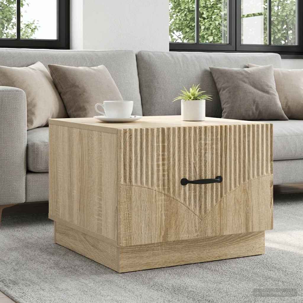 Tavolino da salotto con cassetto Rovere Sonoma 49 x 50 x 37 cm