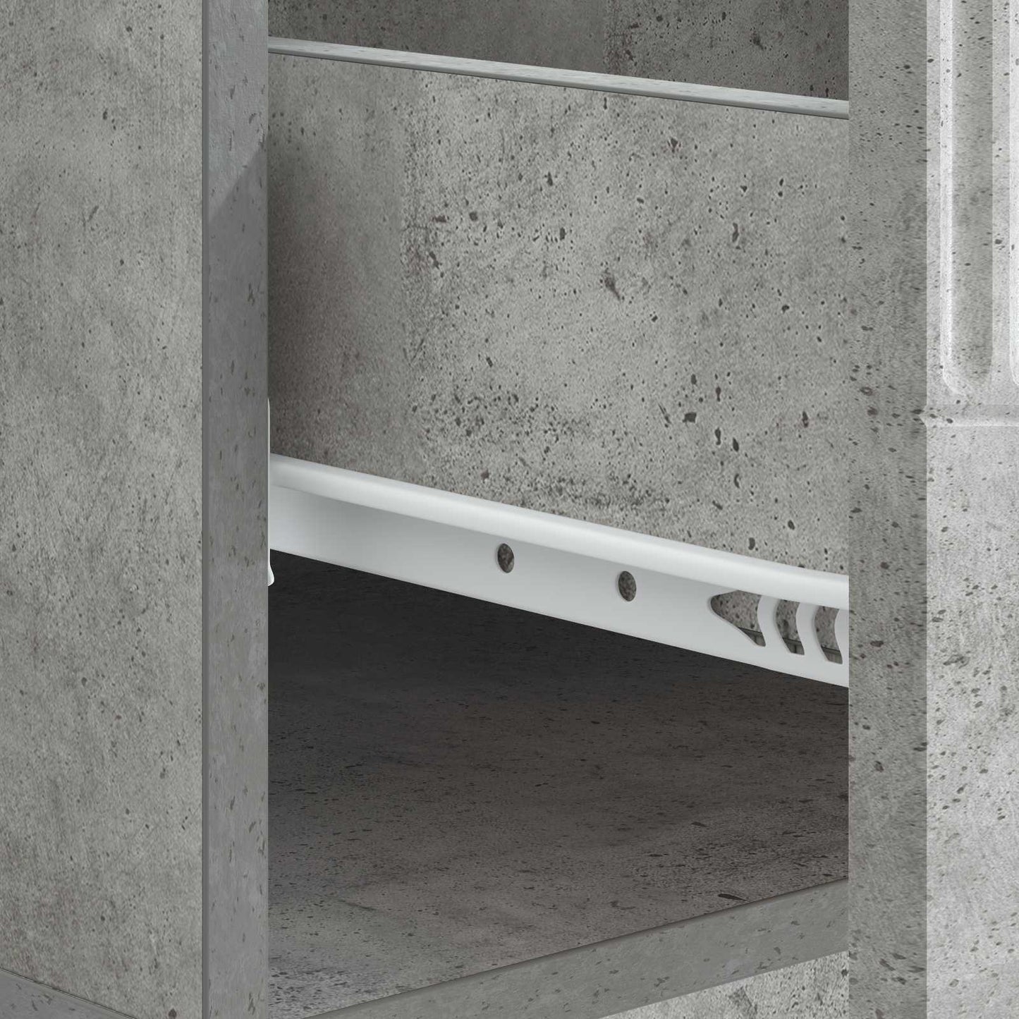 Tavolino da salotto con cassetto Grigio Cemento 49 x 50 x 37 cm | homemem39