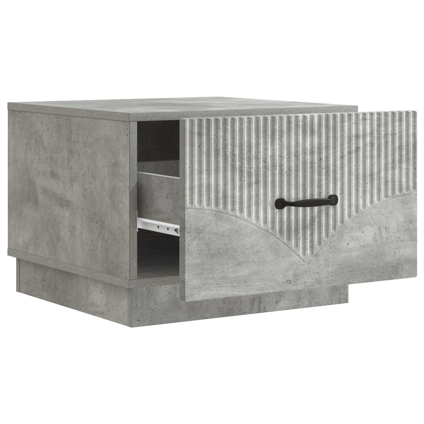 Tavolino da salotto con cassetto Grigio Cemento 49 x 50 x 37 cm | homemem39