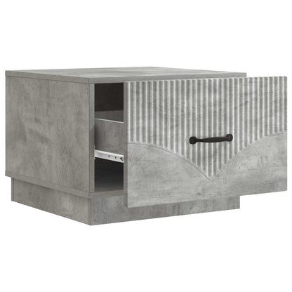 Tavolino da salotto con cassetto Grigio Cemento 49 x 50 x 37 cm