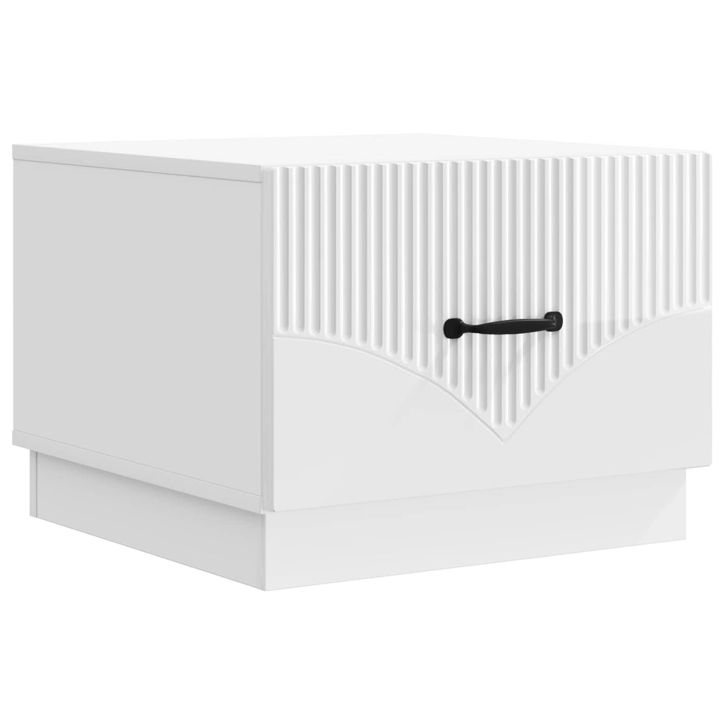 Tavolino da salotto con cassetto Bianco Lucido 49 x 50 x 37 cm | homemem39