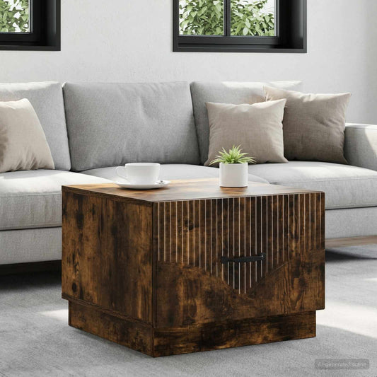 Tavolino da salotto con cassetto Rovere Fumo 49 x 50 x 37 cm