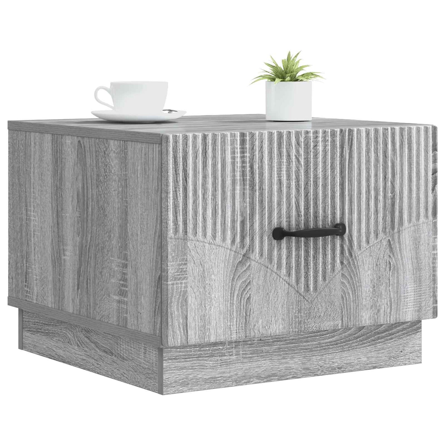 Tavolino da salotto con cassetto Grigio Sonoma 49 x 50 x 37 cm